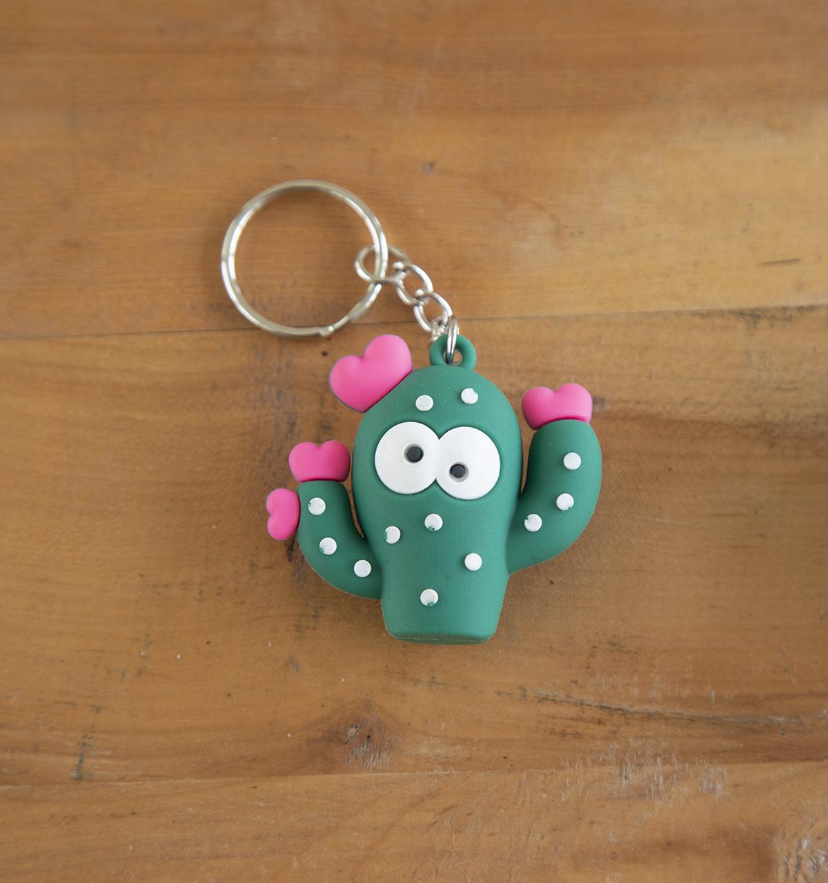 Flowering Cactus Keychain