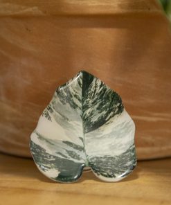 Monstera Marble Half Moon Phone Grip