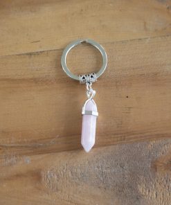 Pink Resin Crystal Keychain