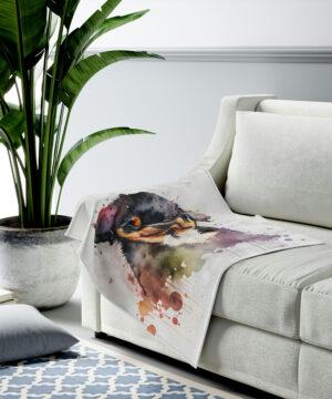 Velveteen Plush Blanket - Rotty #1 - Image 6