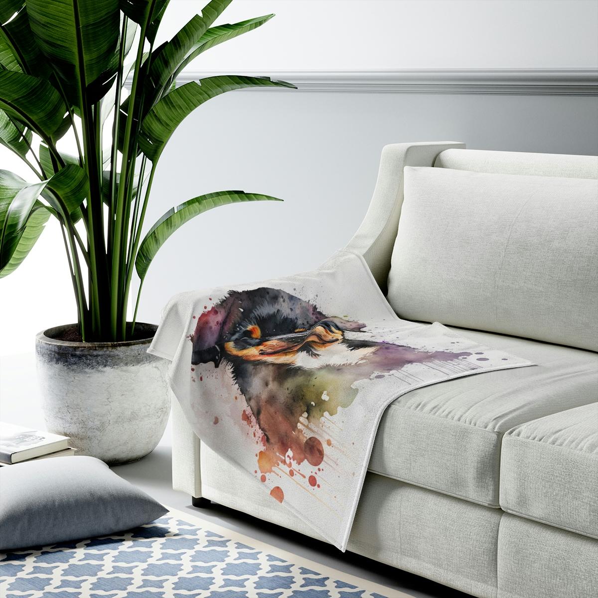 Velveteen Plush Blanket - Rotty #1 - Image 6