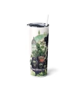 Gothic Gardener Vol 1 – 20oz Stainless Steel Skinny Tumbler with Lid and Straw - Image 2
