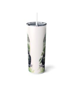 Gothic Gardener Vol 1 – 20oz Stainless Steel Skinny Tumbler with Lid and Straw - Image 4