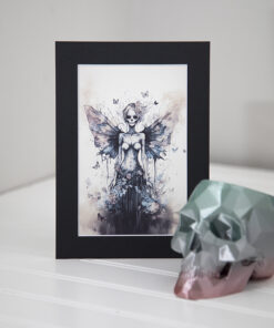 Plant-Themed Fine Art Print with Skull Pot – Unique Botanical Decor