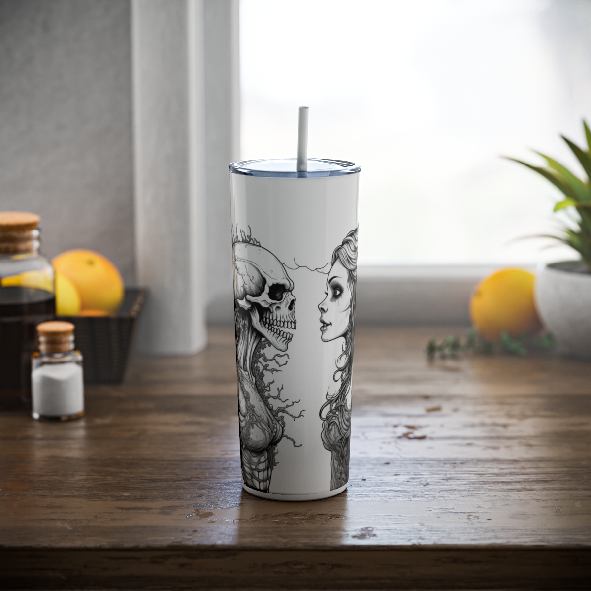 Conversations v2, 20oz Steel Skinny Tumbler - Image 5