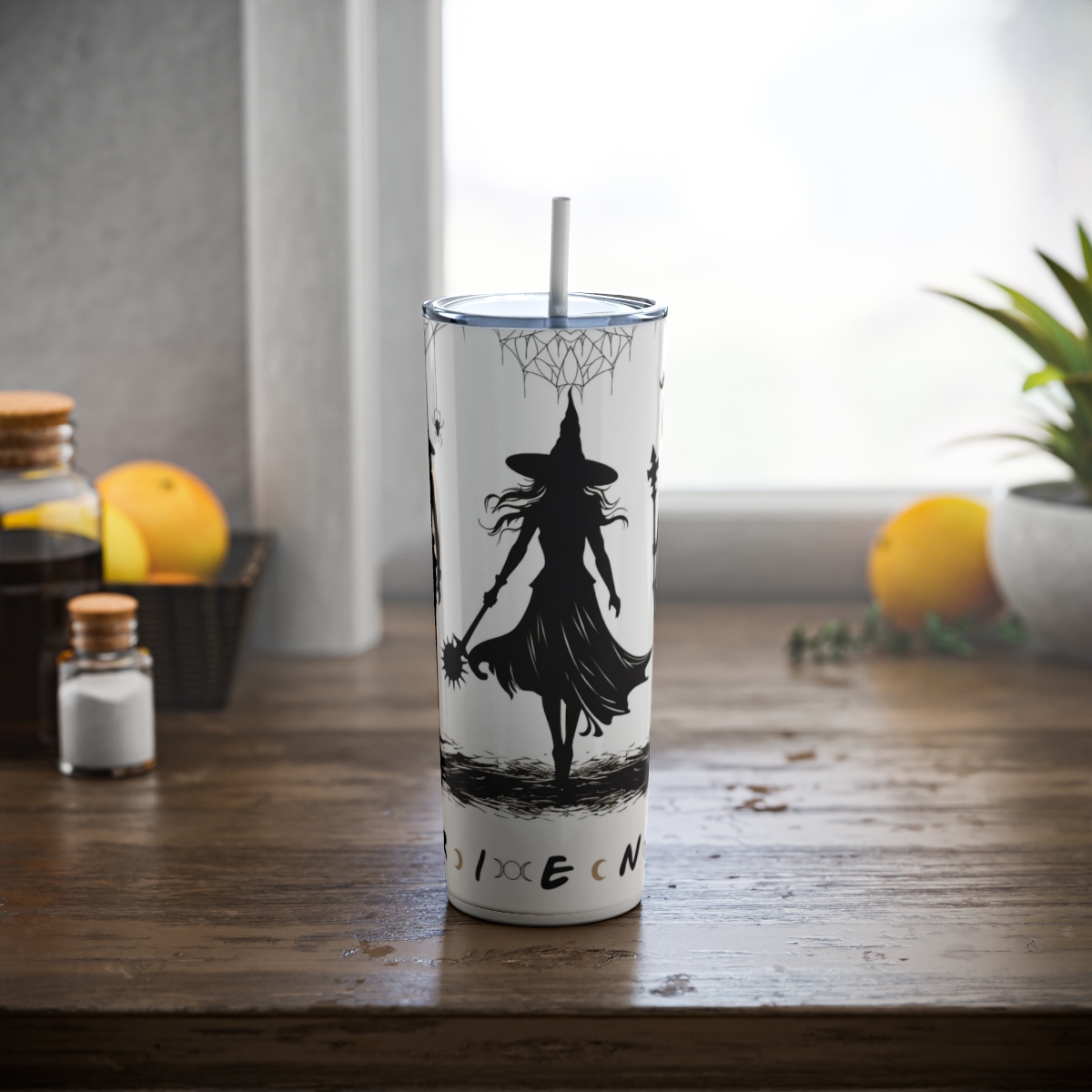 Witchy Friends, 20oz Skinny Steel Tumbler - Image 6