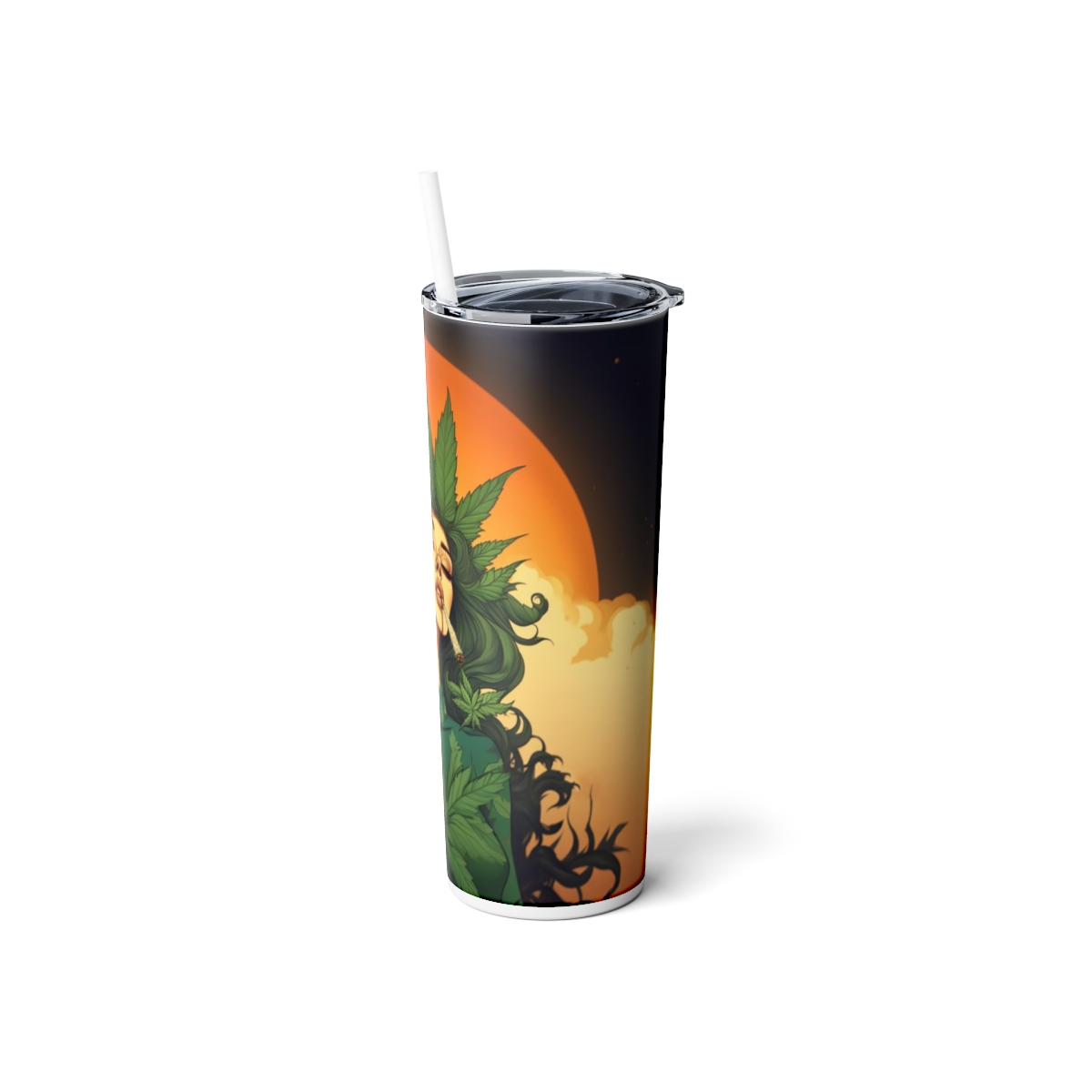 Cannabis Queen v2, 20oz skinny steel Tumbler - Image 3