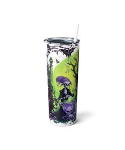 UV+GLOW Witches Brew, Skinny Steel Tumbler with Straw - Image 2