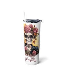 UV+GLOW Best Friends, Skinny Steel Tumbler with Straw - Image 4