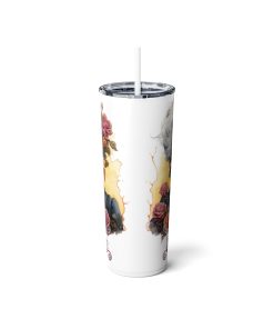 UV+GLOW Best Friends, Skinny Steel Tumbler with Straw - Image 5