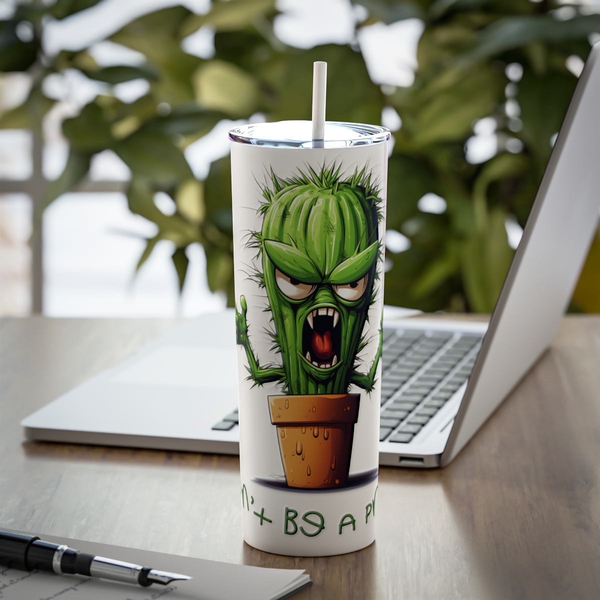 Don't be a Prick!, 20oz skinny steel Tumbler - Image 5
