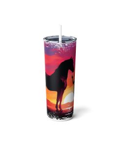 A Girl and her Horse v1, 20oz skinny steel Tumbler - Image 2