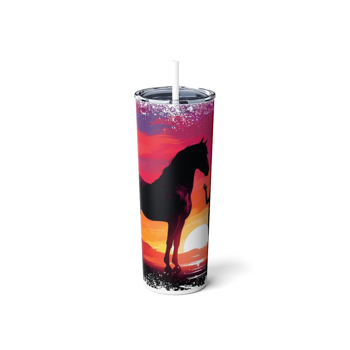 A Girl and her Horse v1, 20oz skinny steel Tumbler - Image 2