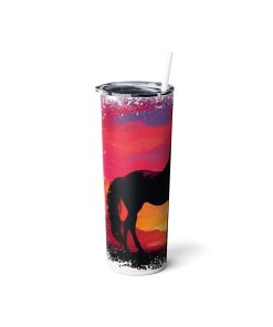 A Girl and her Horse v1, 20oz skinny steel Tumbler - Image 3