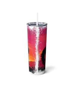 A Girl and her Horse v1, 20oz skinny steel Tumbler - Image 5