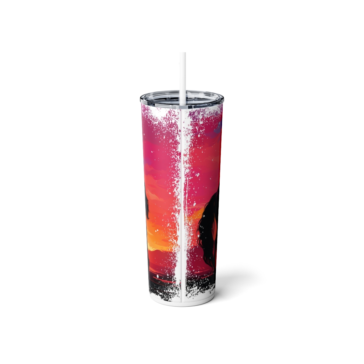 A Girl and her Horse v1, 20oz skinny steel Tumbler - Image 5