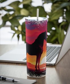 A Girl and her Horse v1, 20oz skinny steel Tumbler - Image 7