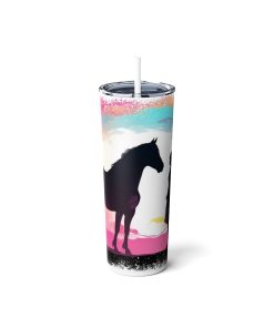 A Girl and her Horse v2, 20oz skinny steel Tumbler