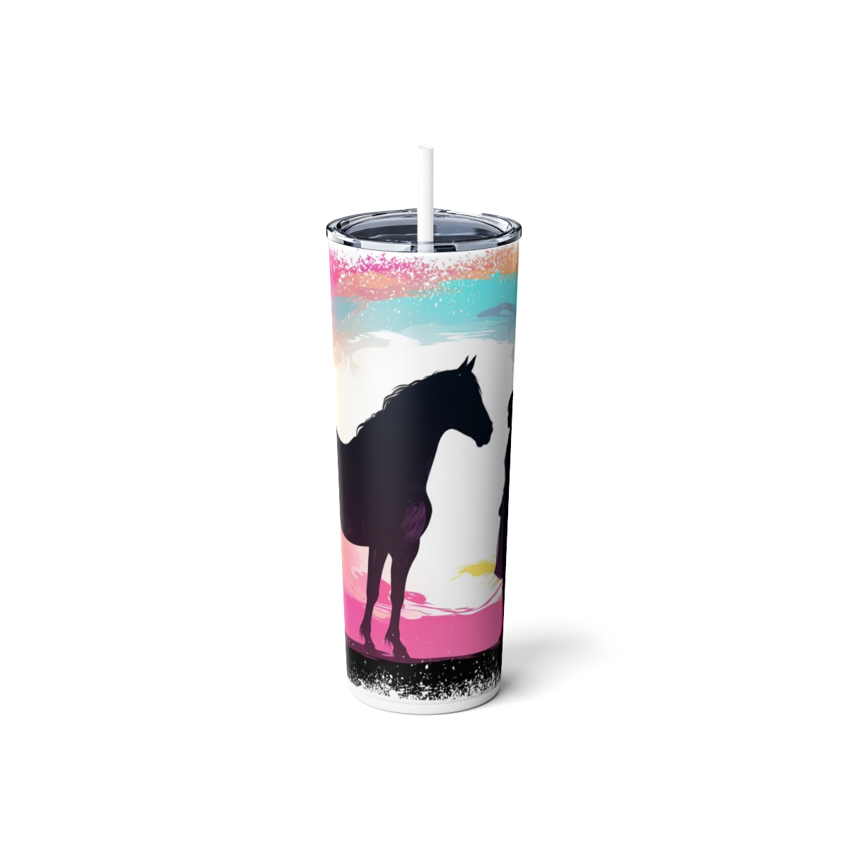 A Girl and her Horse v2, 20oz skinny steel Tumbler