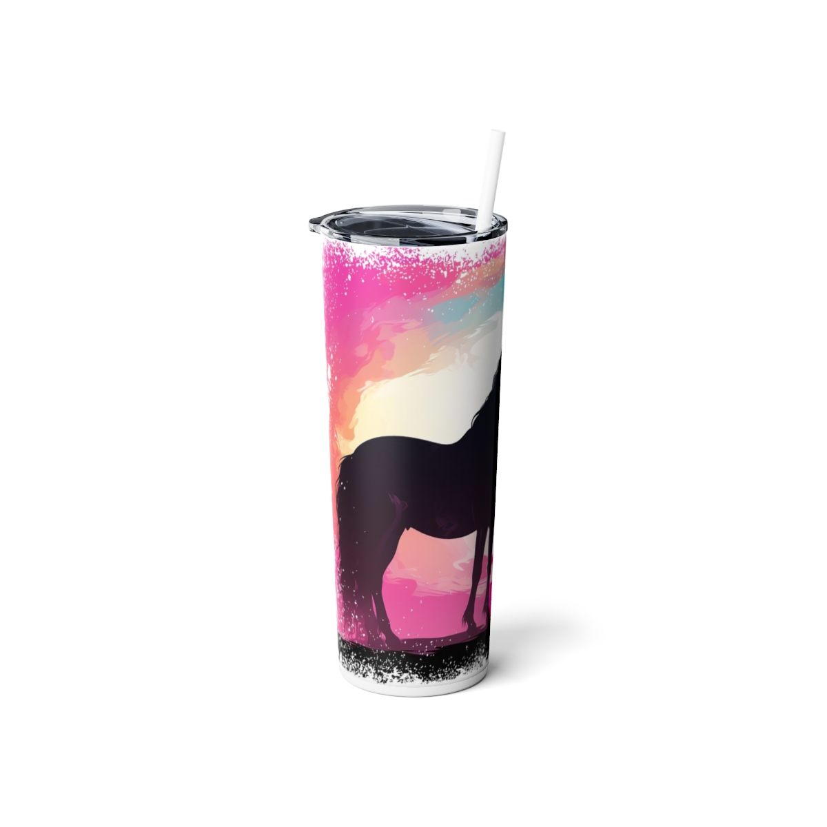 A Girl and her Horse v2, 20oz skinny steel Tumbler - Image 2
