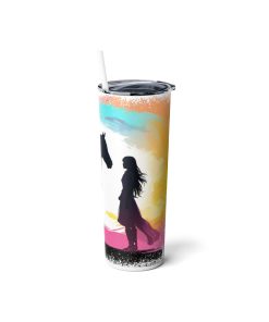 A Girl and her Horse v2, 20oz skinny steel Tumbler - Image 3