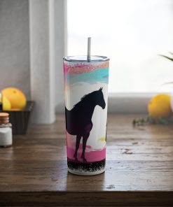 A Girl and her Horse v2, 20oz skinny steel Tumbler - Image 5