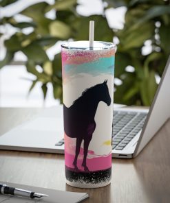 A Girl and her Horse v2, 20oz skinny steel Tumbler - Image 6