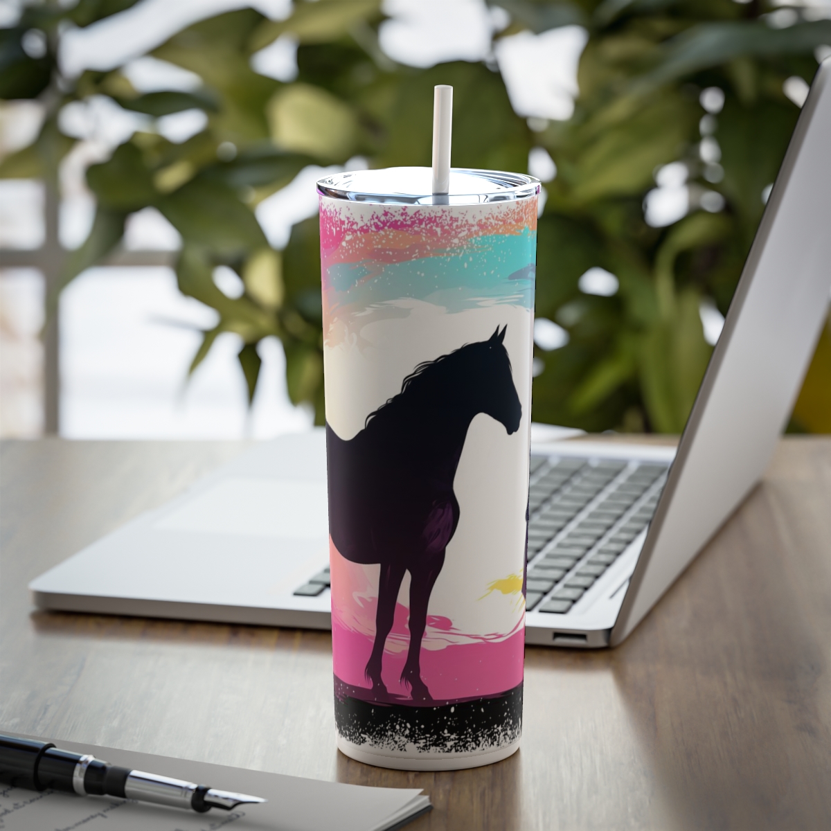 A Girl and her Horse v2, 20oz skinny steel Tumbler - Image 6
