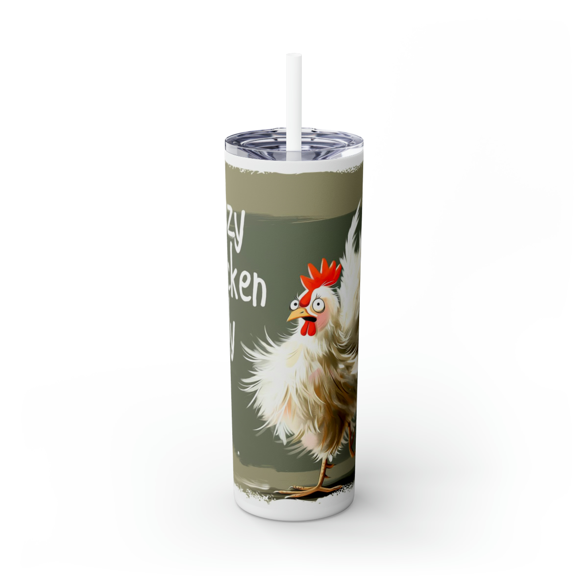 Crazy Chicken Lady Tumbler – 20oz Insulated Stainless Steel - Image 3
